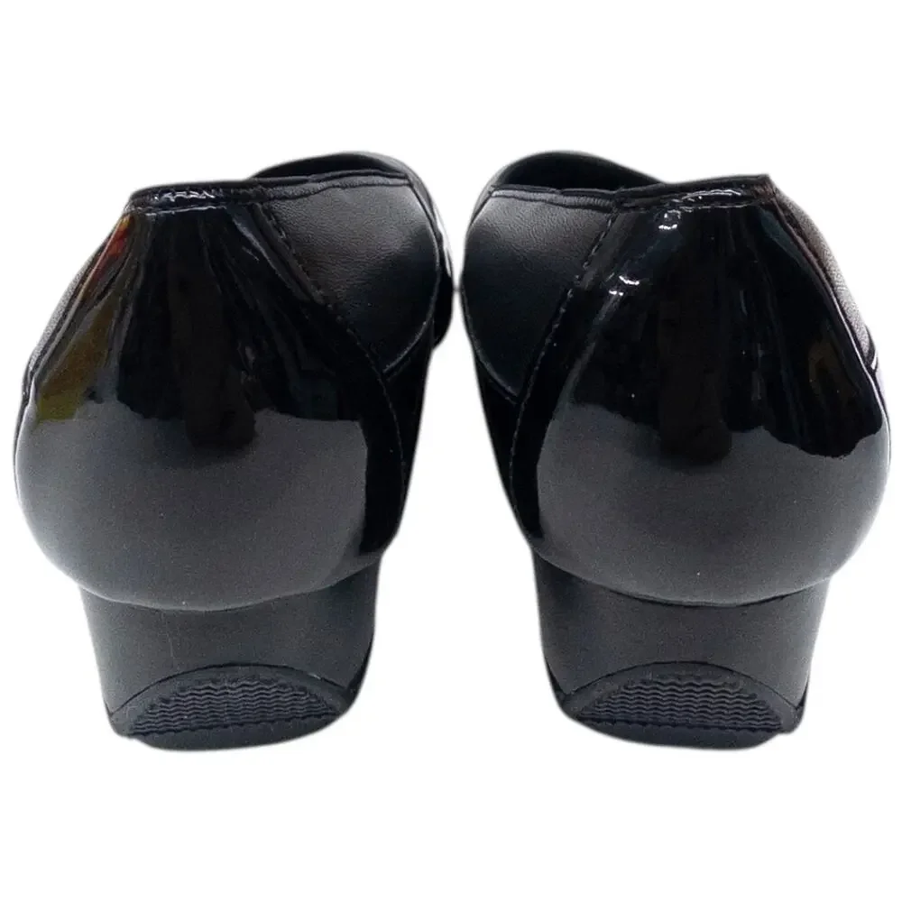 Ara Aron Wedge Flats Black Patent Women's size 10 Wide Square Toe Ballet